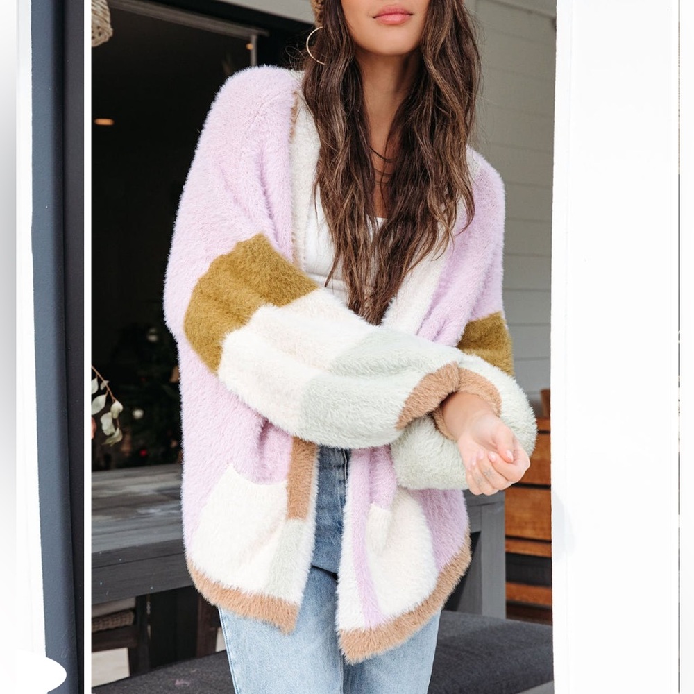 &Merci Elisabetta Soft Knit Pocketed Open Front Cardigan NWT - Large